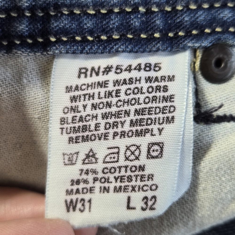 American Eagle Men's Fit 33x32 Blue Straight Leg Denim Pants 100% Cotton - Picture 4 of 14